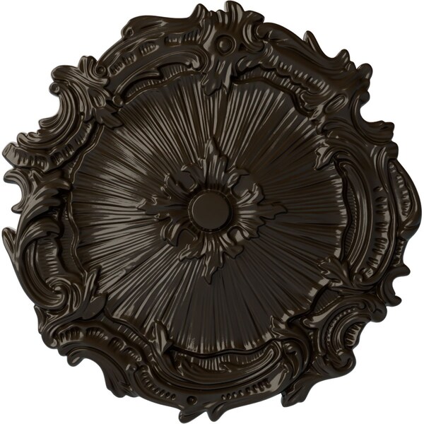 Ekena Millwork Plymouth Ceiling Medallion (Fits Canopies up to 1 5/8"), 16 3/4"OD x 1 3/8"P, Stone Hearth CM16PLSHF - main